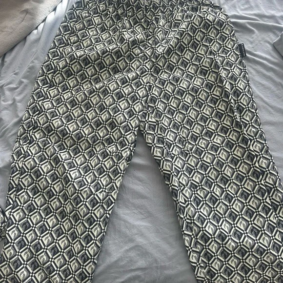 Marine Serre Zephyr Diamond-pattern Moon Pants sz Large - Picture 3 of 6